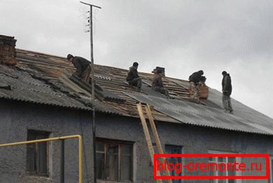 Поправка на покривот на станбена зграда
