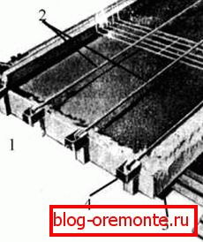 Арматурата е фиксирана со специјални уреди.