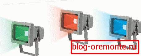 Рефлектори на бои LED