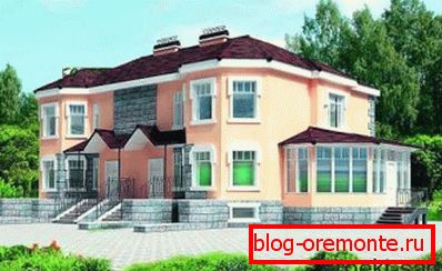 Куќа за 2 семејства на аериран бетонски блокови Куќа за 2 семејства на аериран бетонски блокови