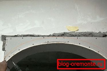 Форми на арки од drywall