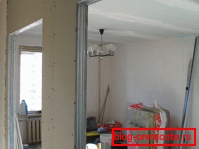 Гипс картон партиција подготвена за завршна обработка Гипс картон партиција подготвена за завршна обработка