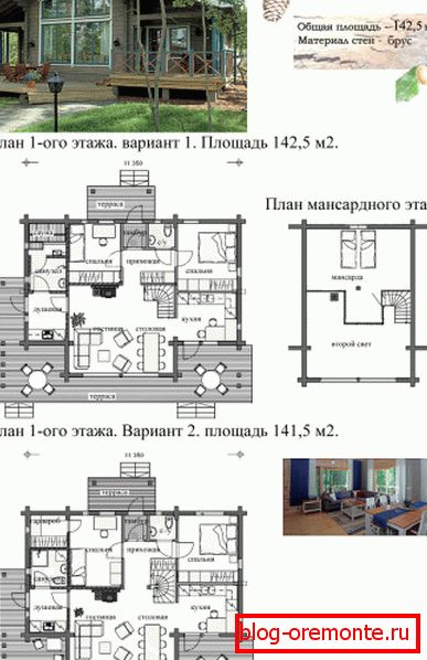 Графички дел од готовиот проект за производство на куќата на дрва Графички дел од готовиот проект за производство на куќата на дрва