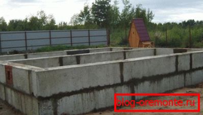 Изготовления основания из блоков FБС Изготовления основания из блоков FБС