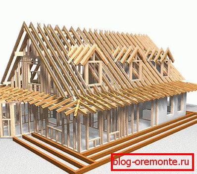 Изградба на куќата на дрва: rafter систем Изградба на куќата на дрва: rafter систем