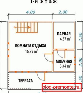 На фото-проекти на бања од бар со мансарда. На фото-проекти на бања од бар со мансарда.