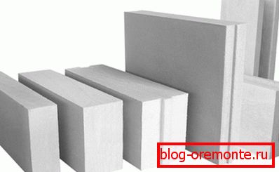 На фотографијата - типови на блокови на газобетон На фотографијата - типови на блокови на газобетон
