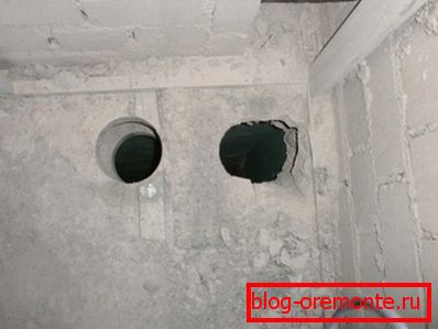 Дупката на десната е направена со круна, лево - со дијамант. Дупката на десната е направена со круна, лево - со дијамант.