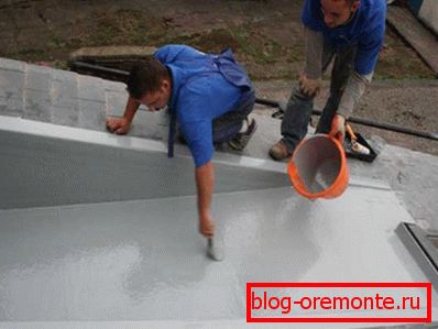 Употребата на продорен водонепропустливост на хоризонтални површини Употребата на продорен водонепропустливост на хоризонтални површини