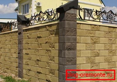 Бетонска блок-ограда Бетонска блок-ограда