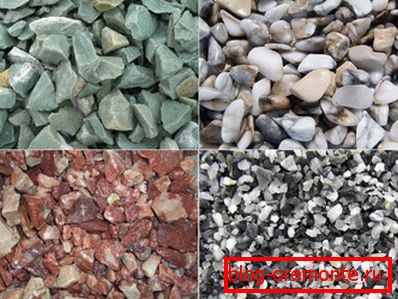 Постојат многу варијации на бои од камен трошки.