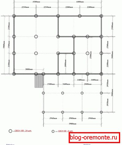 Варијанта на проектот на куп поле за куќа 6x9 Варијанта на проектот на куп поле за куќа 6x9