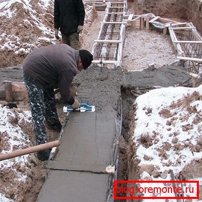 Пополнување на основа со бетон W6 Пополнување на основа со бетон W6
